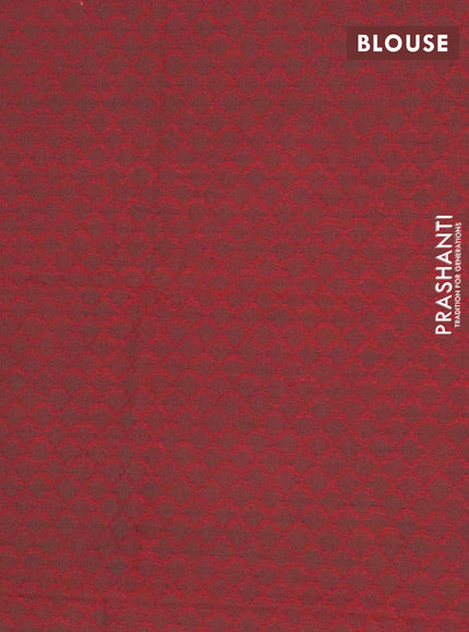 Chettinad cotton saree green and maroon with plain body and thread woven border
