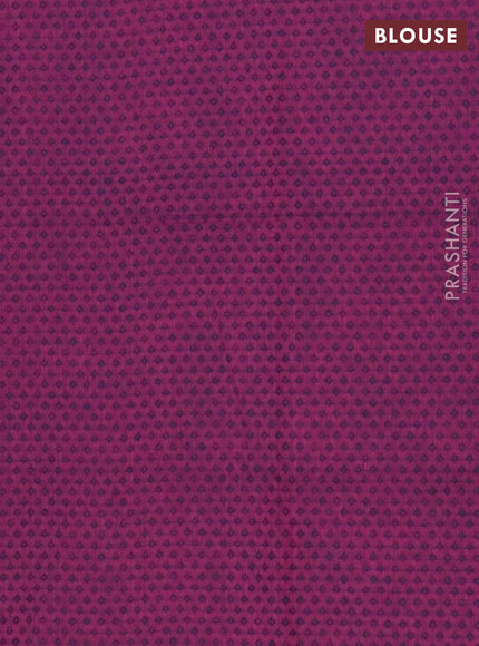 Chettinad cotton saree peacock blue and wine shade with plain body and thread woven border