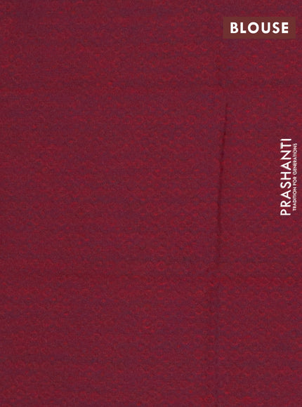 Chettinad cotton saree manthulir green and maroon with plain body and thread woven border