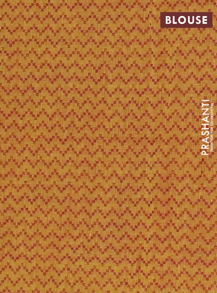 Chettinad cotton saree green and mustard yellow with thread woven buttas and thread woven border