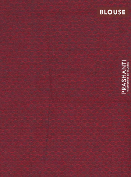 Chettinad cotton saree dual shade of maroon and maroon with plain body and zari woven border