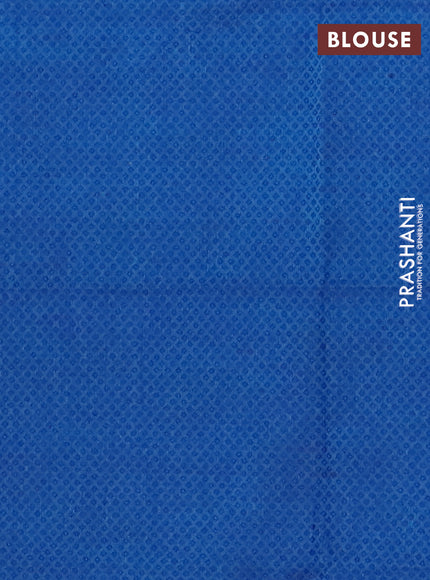 Chettinad cotton saree purple and green cs blue with plain body and rettapet zari woven border