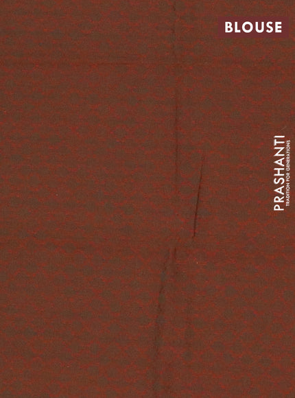Chettinad cotton saree mustard green and dark mustard with allover stripe pattern and ganga jamuna border