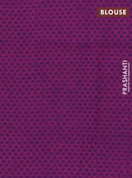 Chettinad cotton saree peacock green and purple with plain body and zari woven border