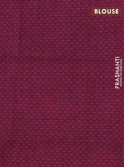 Chettinad cotton saree grey and navy blue magenta pink with plain body and temple design rettapet zari woven border