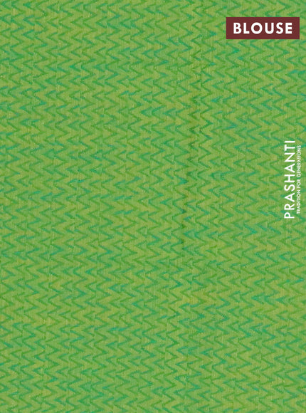 Chettinad cotton saree purple shade and light green with plain body and zari woven border