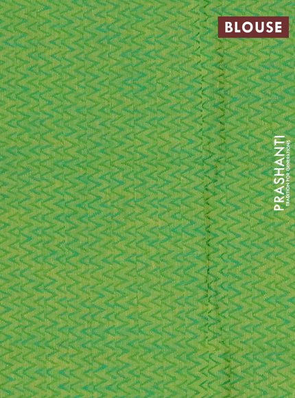 Chettinad cotton saree purple and light green with plain body and zari woven border
