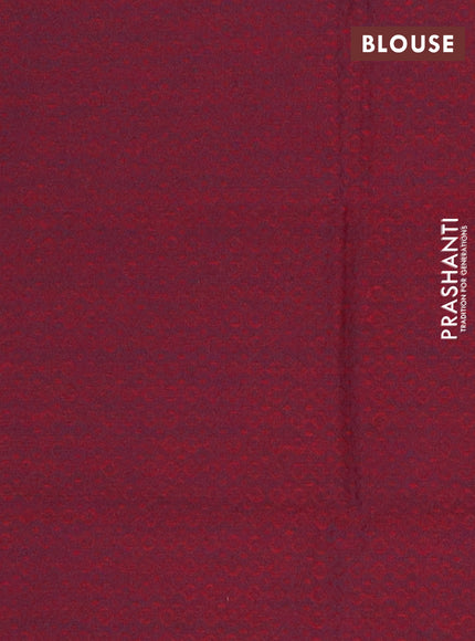 Chettinad cotton saree violet and maroon with plain body and ganaga jamuna border