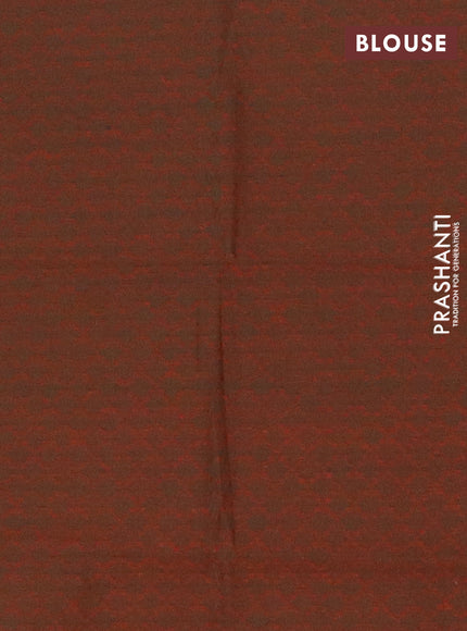 Chettinad cotton saree mustard green and maroon with plain body and zari woven border