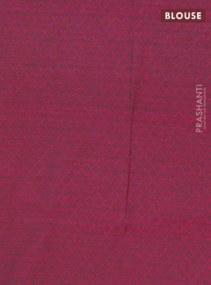 Chettinad cotton saree dual shade of mustard shade and dark pink with plain body and temple design rettapet zari woven border