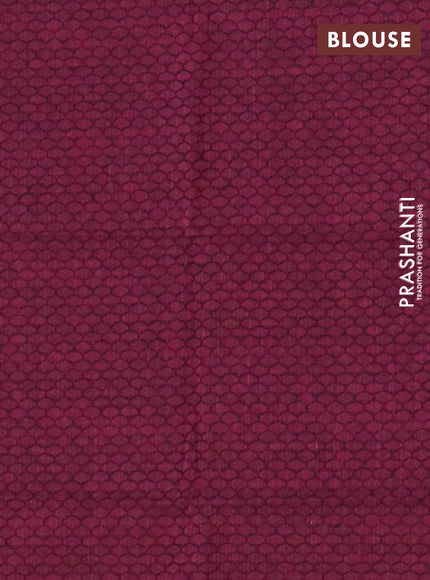 Chettinad cotton saree sandal and magenta pink with plain body and temple design rettapet zari woven border