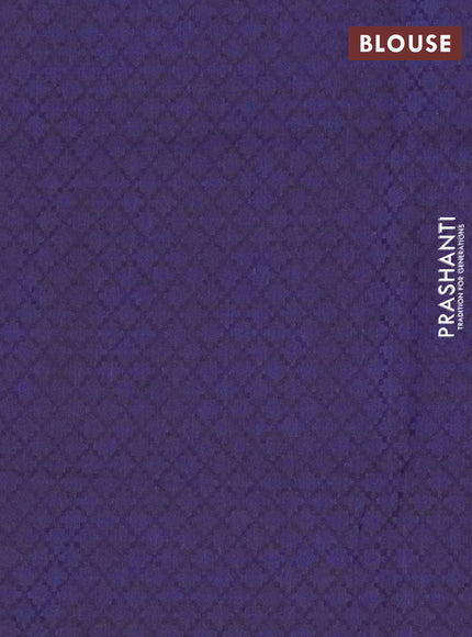 Chettinad cotton saree mustard yellow and violet with plain body and temple design rettapet zari woven border