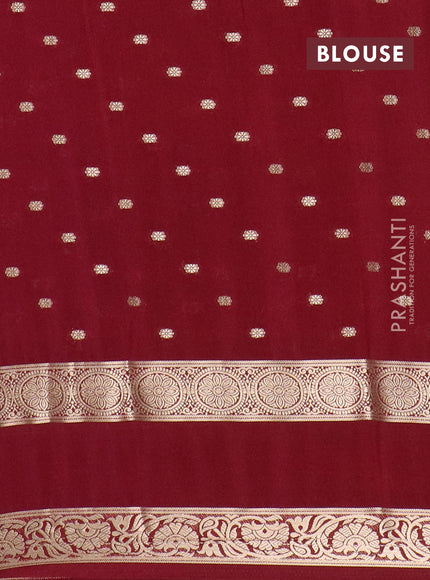Semi mysore silk saree dark mustard and wine shade with allover zari woven buttas and long rettapet zari woven border