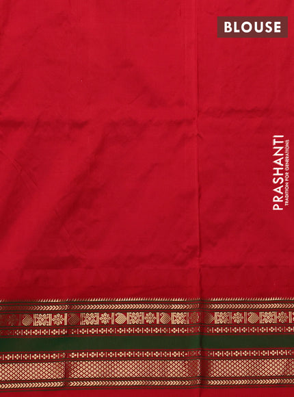 Narayanpet silk saree deep wine and red with allover zari checks & buttas and temple design rettapet zari woven border