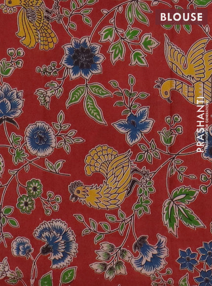 Narayanpet cotton saree yellow and maroon with plain body and thread woven border