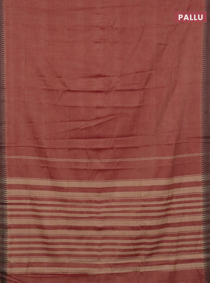 Narayanpet cotton saree pastel maroon and black with plain body and thread woven border