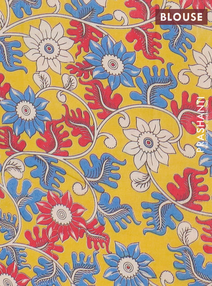 Narayanpet cotton saree violet and yellow with thread weaves and thread woven border