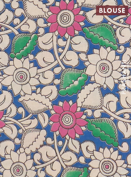 Narayanpet cotton saree dual shade of rust and cs blue with plain body and thread woven border