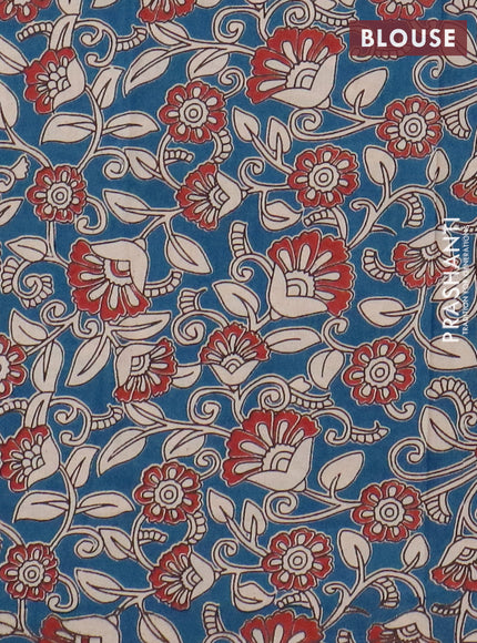 Narayanpet cotton saree dual shade of rust and cs blue with plain body and thread woven border