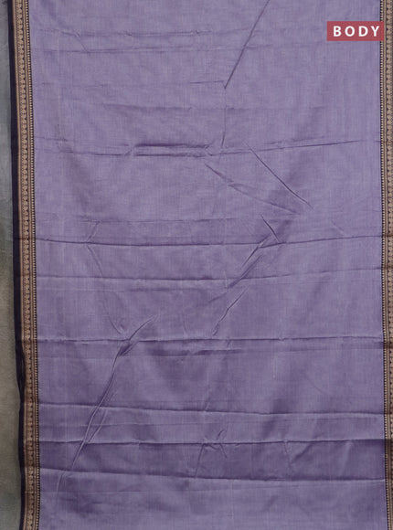 Narayanpet cotton saree violet shade and violet with plain body and thread woven border