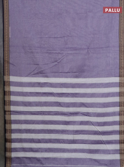 Narayanpet cotton saree violet shade and violet with plain body and thread woven border