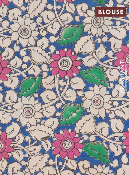 Narayanpet cotton saree dual shade of green and cs blue wih plain body and thread woven border