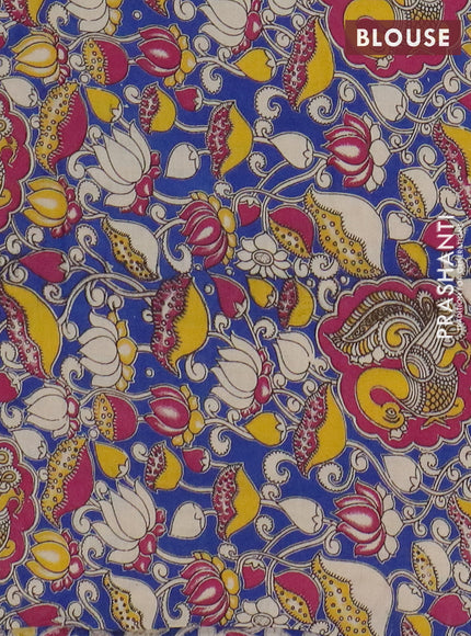 Narayanpet cotton saree pista green and cs blue with plain body and thread woven border