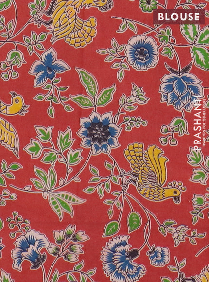 Narayanpet cotton saree green and maroon with plain body and thread woven border