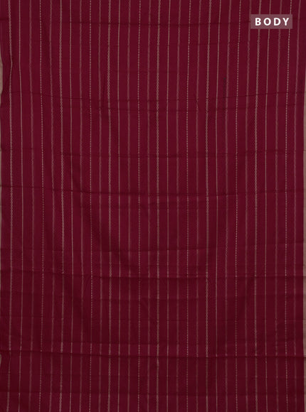 Narayanpet cotton saree red  and beige with allover thread weaves and piping border