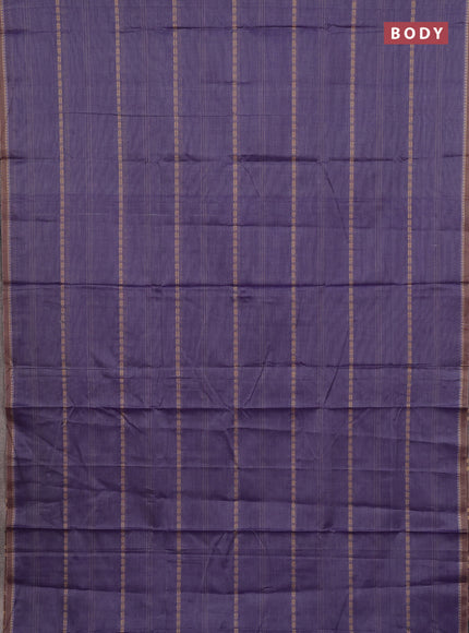 Narayanpet cotton saree lavender and beige with thread weaves and temple design simple border