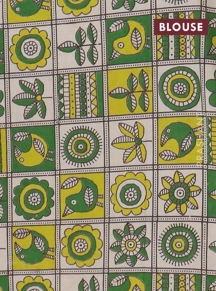 Narayanpet cotton saree light green and red beige with plain body and thread woven border