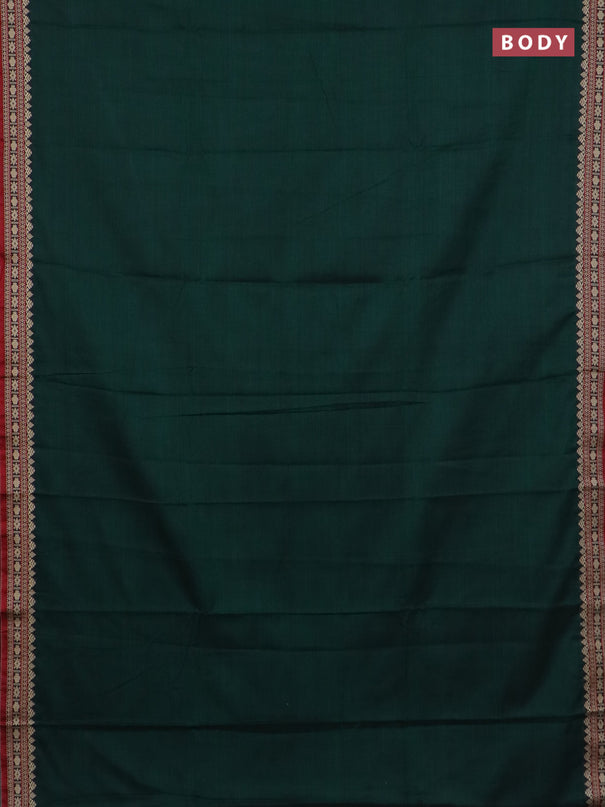 Narayanpet cotton saree green and maroon light green with plain body and thread woven border