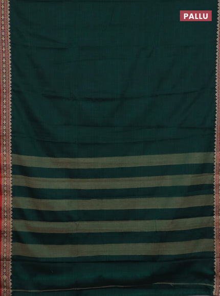 Narayanpet cotton saree green and maroon light green with plain body and thread woven border