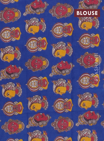 Narayanpet cotton saree dual shade of purple and green blue with plain body and thread woven border