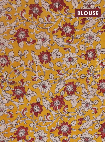 Narayanpet cotton saree violet and yellow with plain body and thread woven border