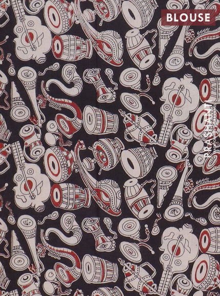Narayanpet cotton saree chickku shade and black with plain body and thread woven border