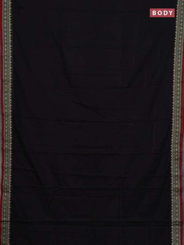 Narayanpet cotton saree coffee brown and maroon with plain body and thread woven border