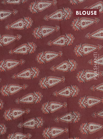 Narayanpet cotton saree black and deep maroon with plain body and thread woven border