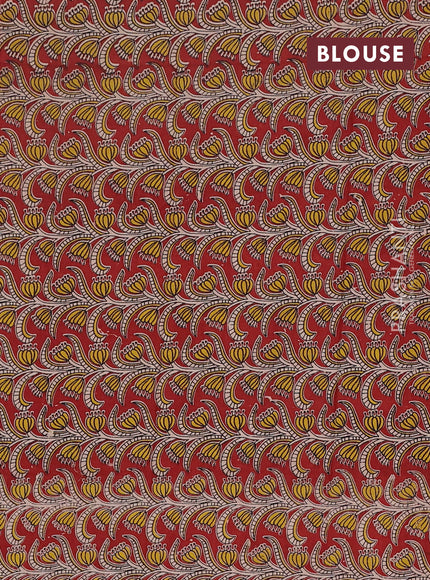 Narayanpet cotton saree red shade and maroon with plain body and long thread woven border