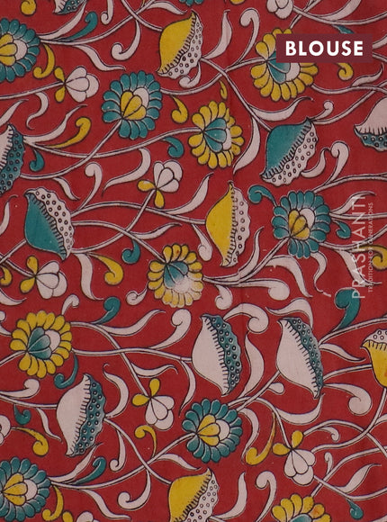 Narayanpet cotton saree light green and maroon with plain body and thread woven border