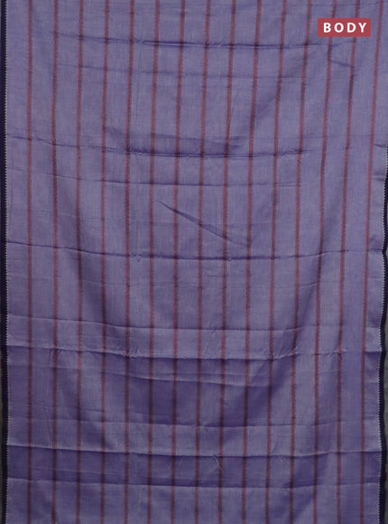 Narayanpet cotton saree lavender and violet with allover thread weaves and temple design simple border