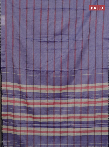 Narayanpet cotton saree lavender and violet with allover thread weaves and temple design simple border