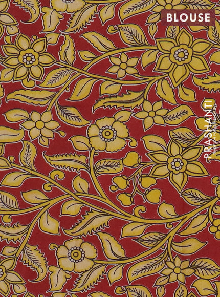 Narayanpet cotton saree pista green and maroon with plain body and thread woven border