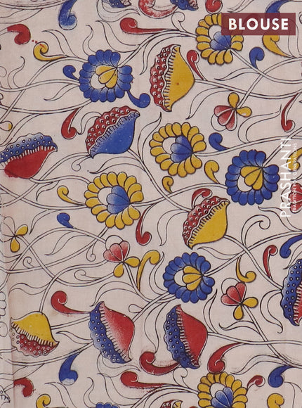 Narayanpet cotton saree dual shade of greenish blue and beige with plain body and thread woven border