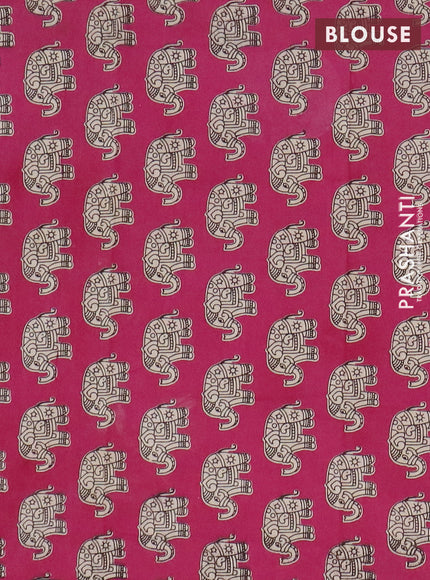 Narayanpet cotton saree orange and pink with plain body and thread woven border