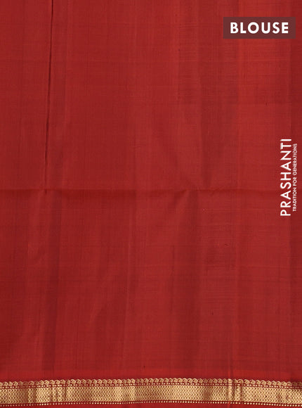 Pure soft silk saree wine shade and rustic orange with zari woven buttas and zari woven border