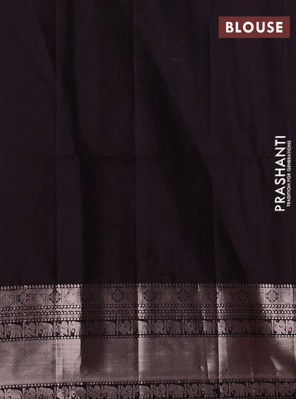 Pure soft silk saree wine shade with annam zari woven buttas and rich zari woven border