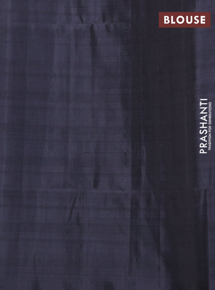 Pure soft silk saree elephnat grey and grey with zari woven buttas and zari woven border