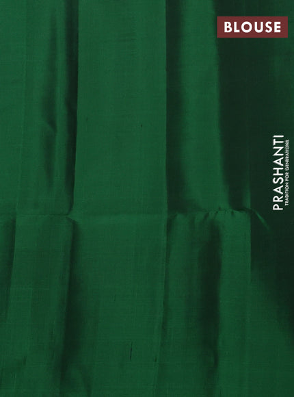 Pure soft silk saree maroon and green with allover zari woven buttas and long zari woven border