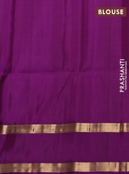 Pure soft silk saree pastel purple and purple with allover zari weaves and rettapet zari woven border